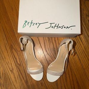 Betsey Johnson Glittering Silver Heels